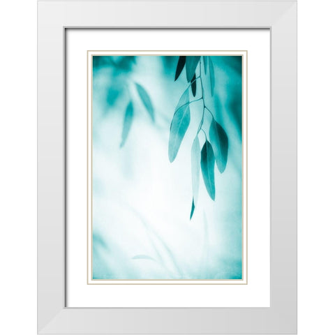 Emerald Variation 1 White Modern Wood Framed Art Print with Double Matting by Poinski, Dianne