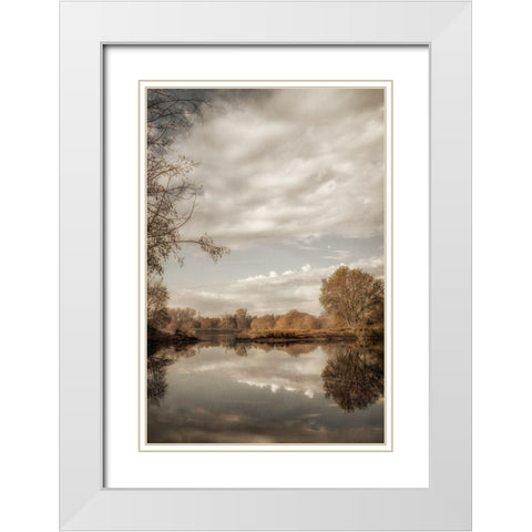 Reflect 2 White Modern Wood Framed Art Print with Double Matting by Poinski, Dianne