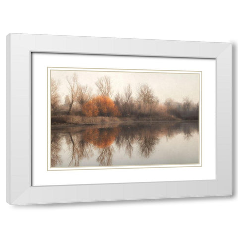 Fire Fall 2 White Modern Wood Framed Art Print with Double Matting by Poinski, Dianne