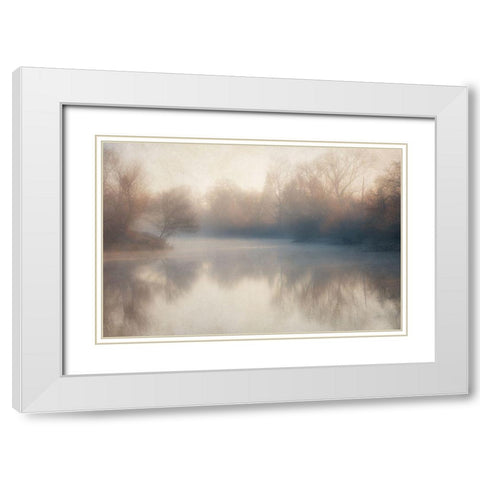 Lake 1 White Modern Wood Framed Art Print with Double Matting by Poinski, Dianne