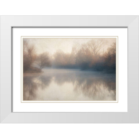 Lake 1 White Modern Wood Framed Art Print with Double Matting by Poinski, Dianne