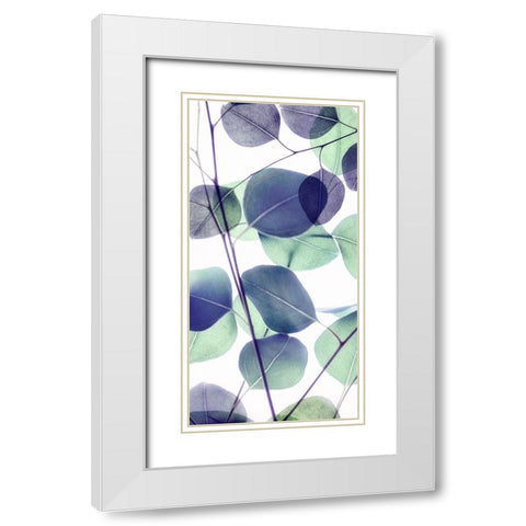 Vibrant Leaves 2 White Modern Wood Framed Art Print with Double Matting by Poinski, Dianne