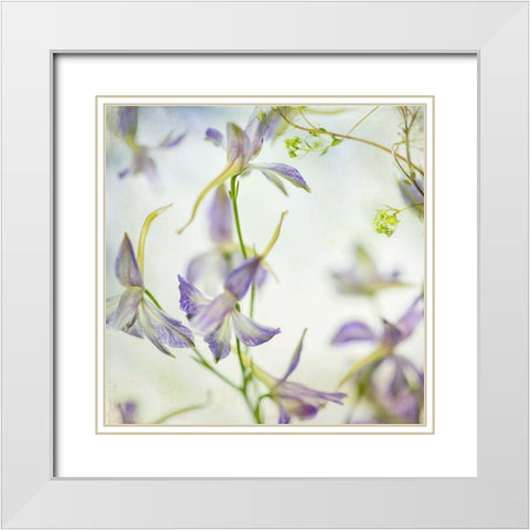 Gentle Dance 1 White Modern Wood Framed Art Print with Double Matting by Poinski, Dianne