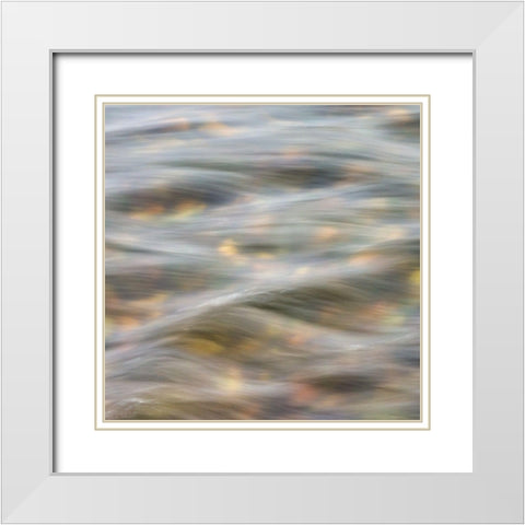 Flow 2 White Modern Wood Framed Art Print with Double Matting by Poinski, Dianne