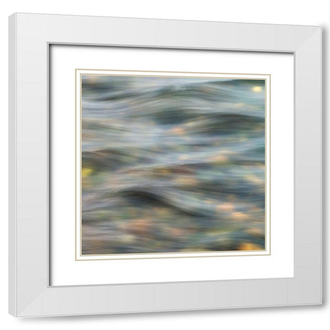 Flow 3 White Modern Wood Framed Art Print with Double Matting by Poinski, Dianne