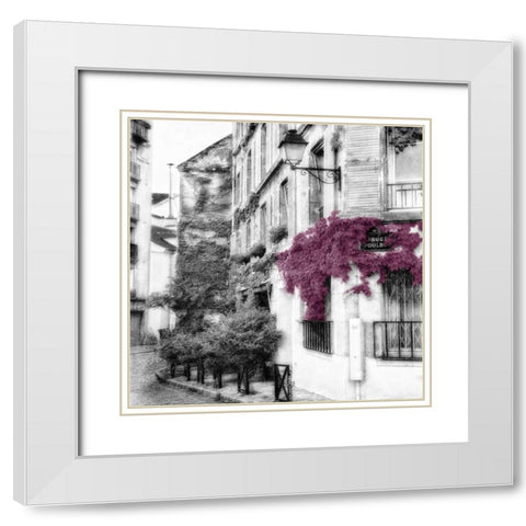 Eggplant RuePoulbo 2 White Modern Wood Framed Art Print with Double Matting by Poinski, Dianne