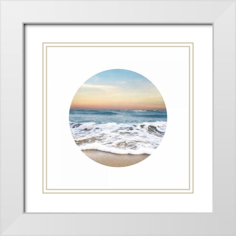 Waves To Sea 1 White Modern Wood Framed Art Print with Double Matting by Rowland, Joseph