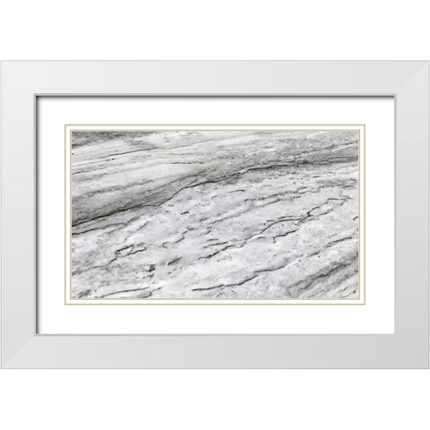 Earthy Stones White Modern Wood Framed Art Print with Double Matting by De Carvalho, Sandro