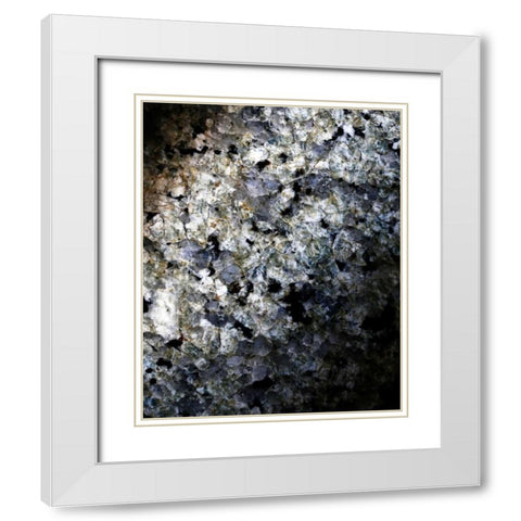 Gray Minerals 1 White Modern Wood Framed Art Print with Double Matting by De Carvalho, Sandro