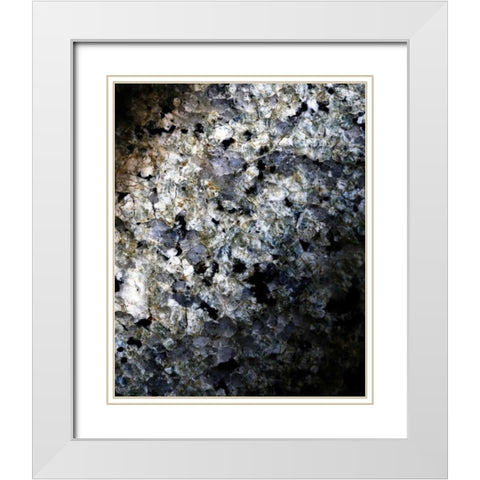 Gray Minerals 1 White Modern Wood Framed Art Print with Double Matting by De Carvalho, Sandro