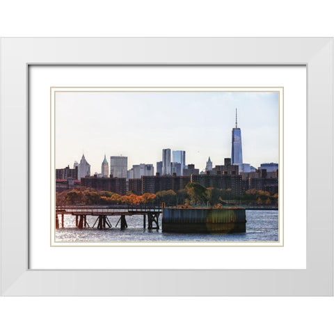 Freedom Tower No People White Modern Wood Framed Art Print with Double Matting by De Carvalho, Sandro