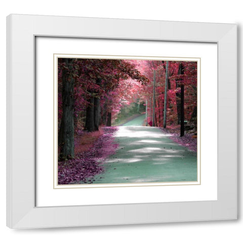 Forest Blush White Modern Wood Framed Art Print with Double Matting by De Carvalho, Sandro