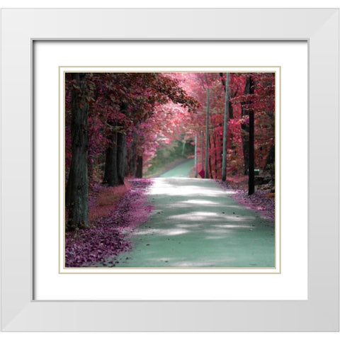 Forest Blush White Modern Wood Framed Art Print with Double Matting by De Carvalho, Sandro