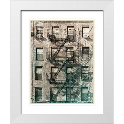 City Escapes 2 White Modern Wood Framed Art Print with Double Matting by De Carvalho, Sandro