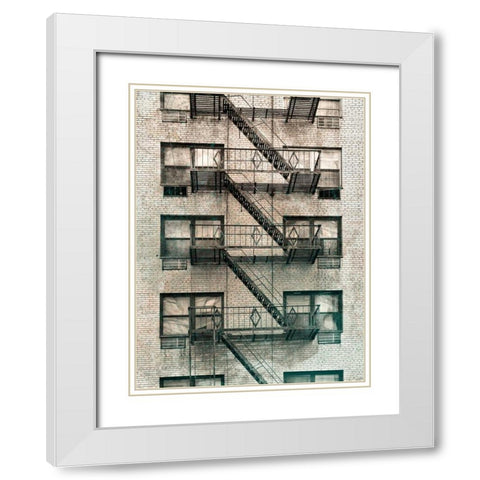 City Escapes 3 White Modern Wood Framed Art Print with Double Matting by De Carvalho, Sandro