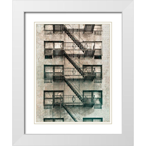 City Escapes 3 White Modern Wood Framed Art Print with Double Matting by De Carvalho, Sandro
