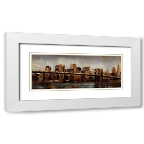 Rusted Brooklyn 1 White Modern Wood Framed Art Print with Double Matting by Sunny