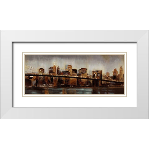 Rusted Brooklyn 1 White Modern Wood Framed Art Print with Double Matting by Sunny