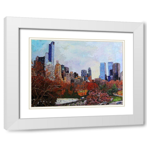 Day in the Park White Modern Wood Framed Art Print with Double Matting by Ghanooni, Sarah