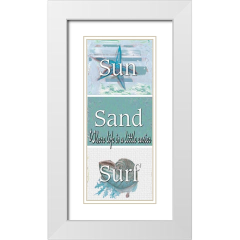 . White Modern Wood Framed Art Print with Double Matting by Haynes, Smith