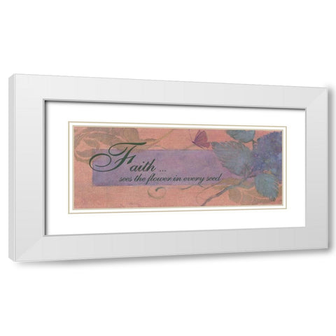 . White Modern Wood Framed Art Print with Double Matting by Haynes, Smith
