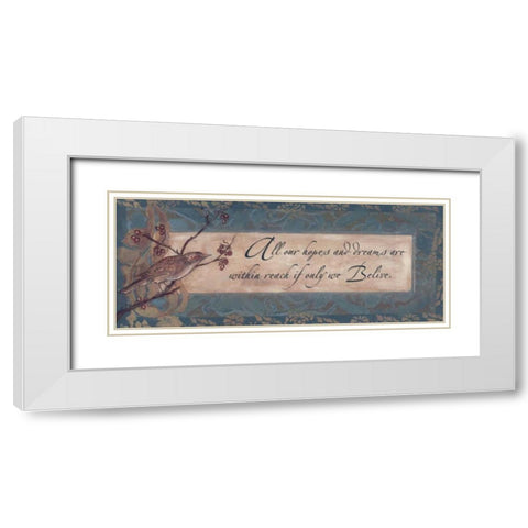 . White Modern Wood Framed Art Print with Double Matting by Haynes, Smith