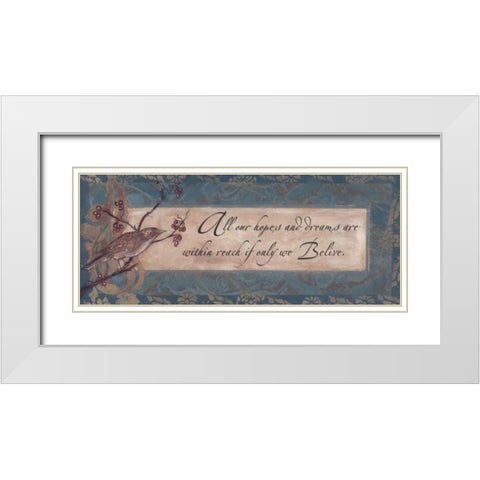 . White Modern Wood Framed Art Print with Double Matting by Haynes, Smith