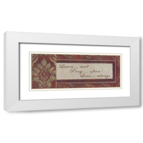 . White Modern Wood Framed Art Print with Double Matting by Haynes, Smith