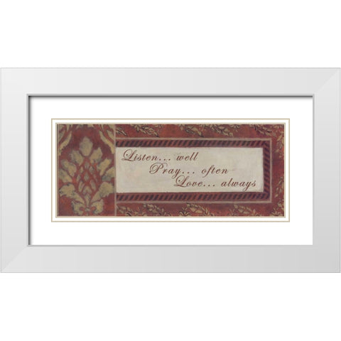 . White Modern Wood Framed Art Print with Double Matting by Haynes, Smith