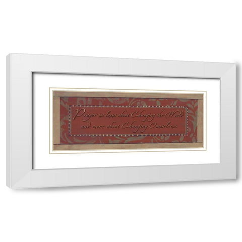 . White Modern Wood Framed Art Print with Double Matting by Haynes, Smith