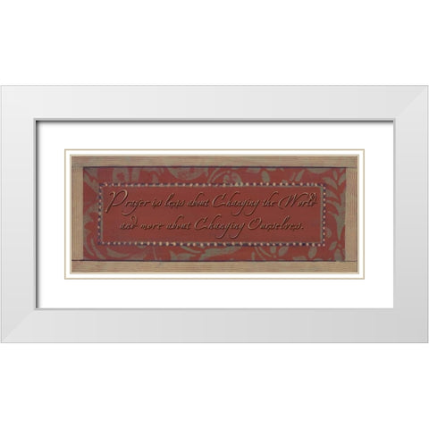 . White Modern Wood Framed Art Print with Double Matting by Haynes, Smith