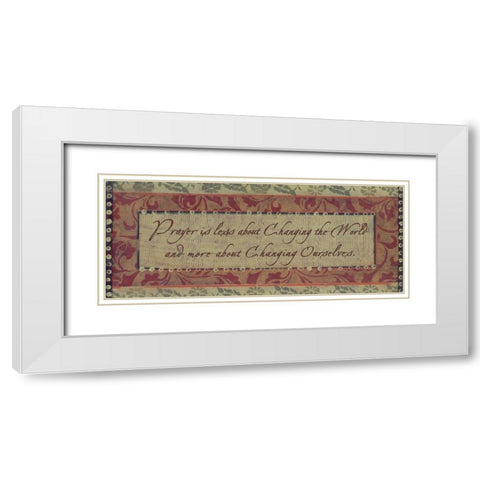 . White Modern Wood Framed Art Print with Double Matting by Haynes, Smith