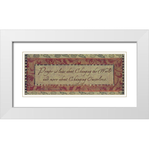 . White Modern Wood Framed Art Print with Double Matting by Haynes, Smith