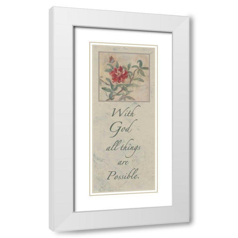 . White Modern Wood Framed Art Print with Double Matting by Haynes, Smith