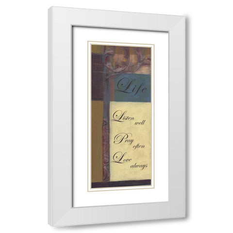 . White Modern Wood Framed Art Print with Double Matting by Haynes, Smith