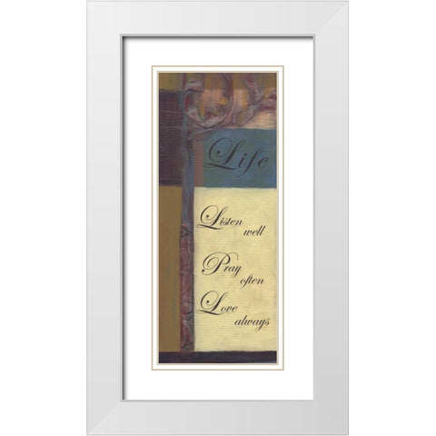 . White Modern Wood Framed Art Print with Double Matting by Haynes, Smith