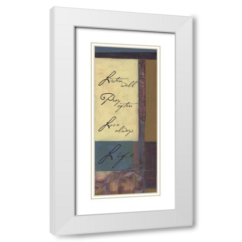 . White Modern Wood Framed Art Print with Double Matting by Haynes, Smith