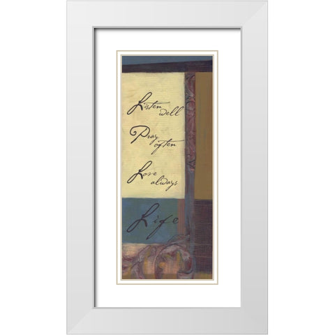 . White Modern Wood Framed Art Print with Double Matting by Haynes, Smith