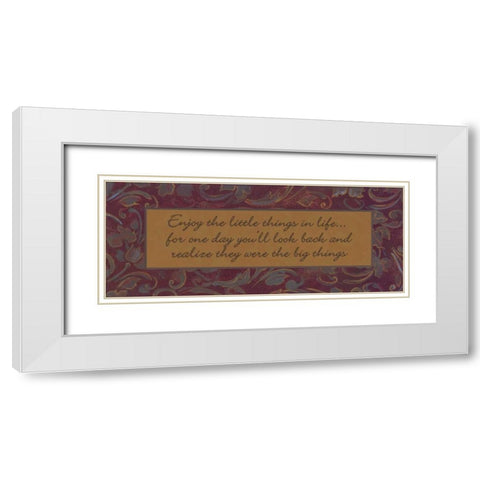. White Modern Wood Framed Art Print with Double Matting by Haynes, Smith