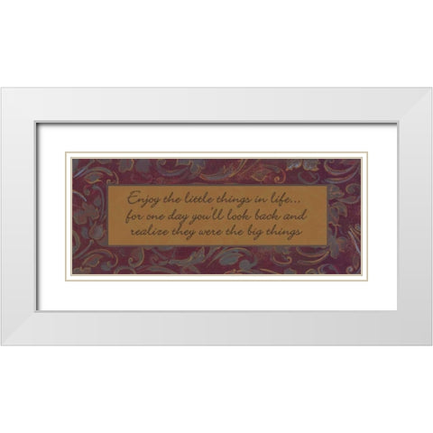 . White Modern Wood Framed Art Print with Double Matting by Haynes, Smith