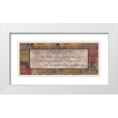 . White Modern Wood Framed Art Print with Double Matting by Haynes, Smith