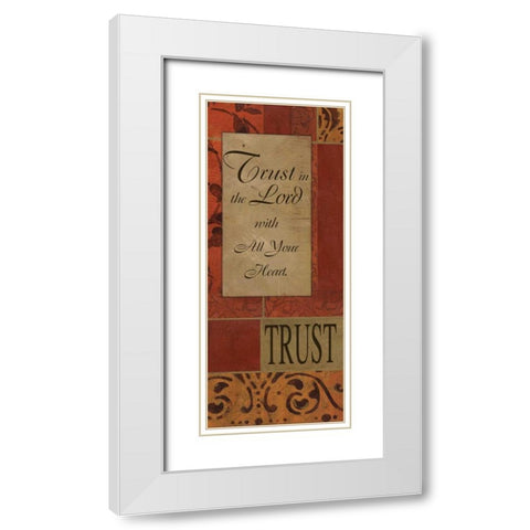 . White Modern Wood Framed Art Print with Double Matting by Haynes, Smith