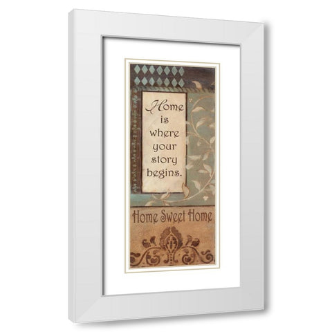 . White Modern Wood Framed Art Print with Double Matting by Haynes, Smith