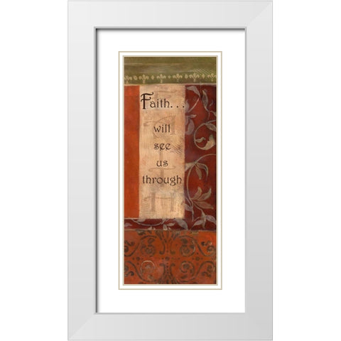 . White Modern Wood Framed Art Print with Double Matting by Haynes, Smith
