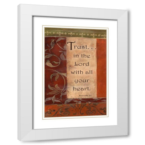 . White Modern Wood Framed Art Print with Double Matting by Haynes, Smith