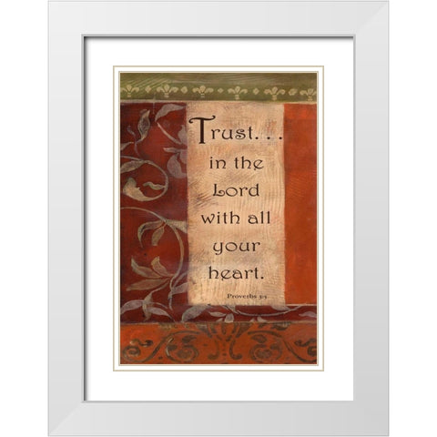 . White Modern Wood Framed Art Print with Double Matting by Haynes, Smith