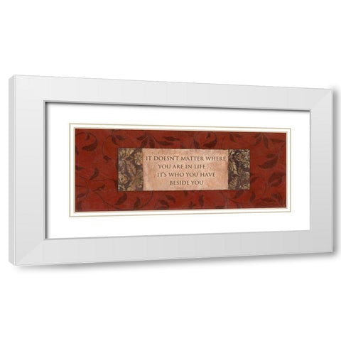 . White Modern Wood Framed Art Print with Double Matting by Haynes, Smith