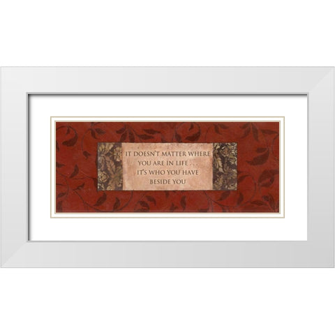. White Modern Wood Framed Art Print with Double Matting by Haynes, Smith