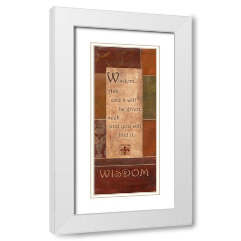 . White Modern Wood Framed Art Print with Double Matting by Haynes, Smith