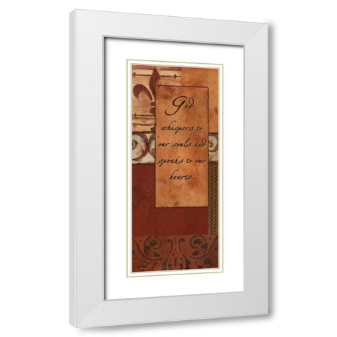 . White Modern Wood Framed Art Print with Double Matting by Haynes, Smith